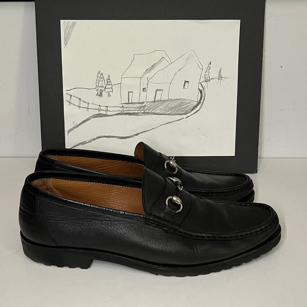 Magnanni Horse Bit Loafers (Black) Men Size 10.5 - Picture 4 of 14